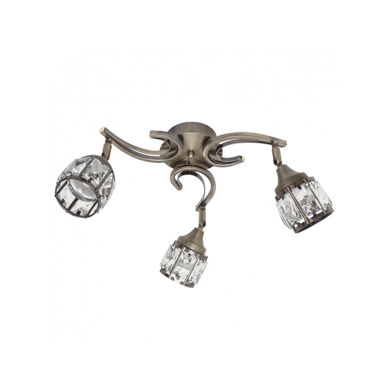 Plafón Catania cuero 3 x LED 5W 4000K Fabrilamp